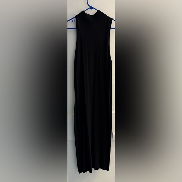 Spiegel Silk/Cashmere Blend Maxi Dress Mock Turtleneck Size Large - Picture 3 of 4